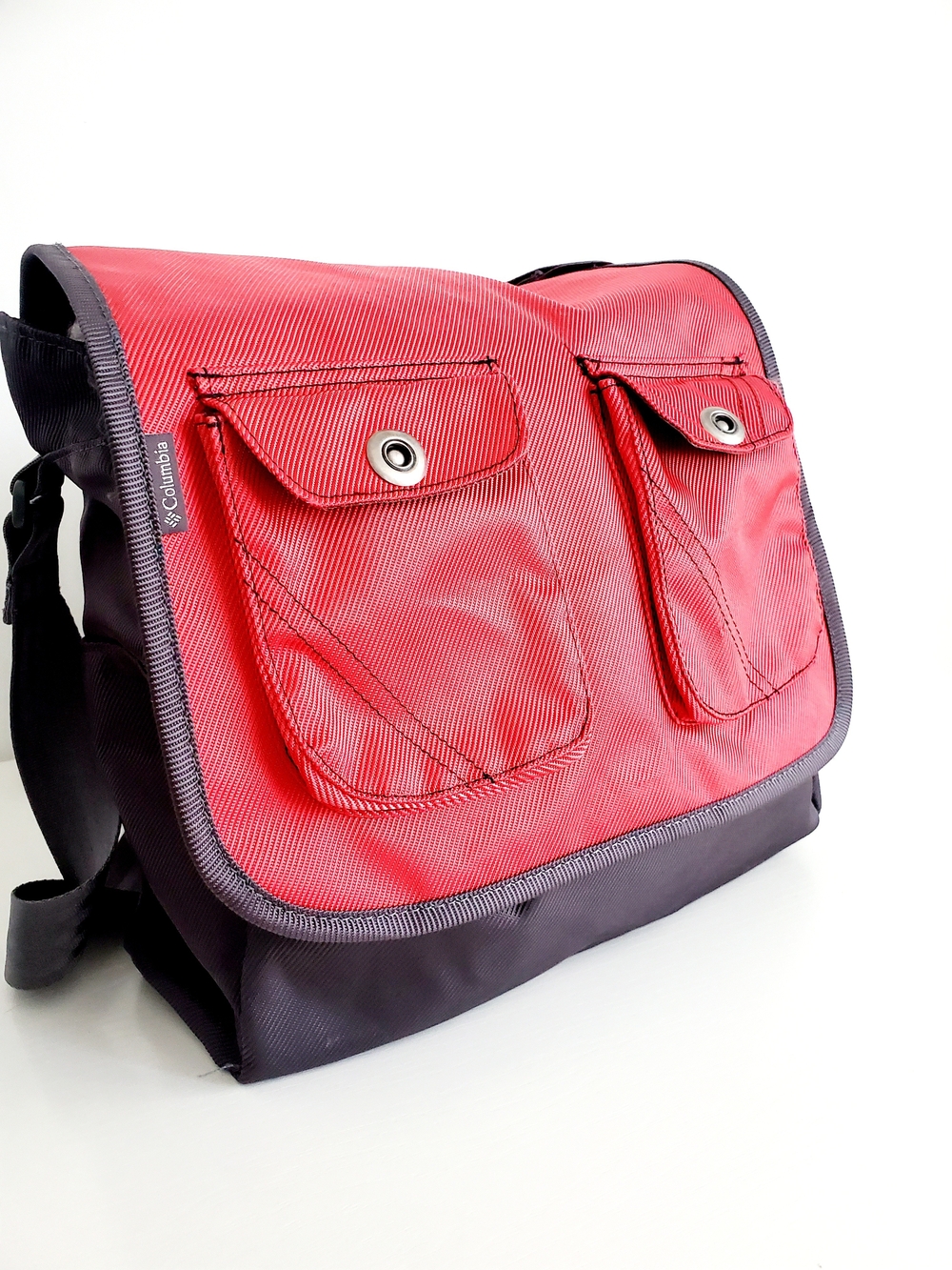 Columbia Red and Gray Men's Messenger Bag
